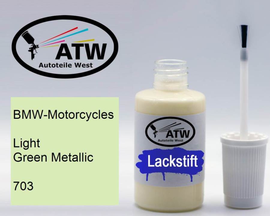 BMW-Motorcycles, Light Green Metallic, 703: 20ml Lackstift, von ATW Autoteile West.